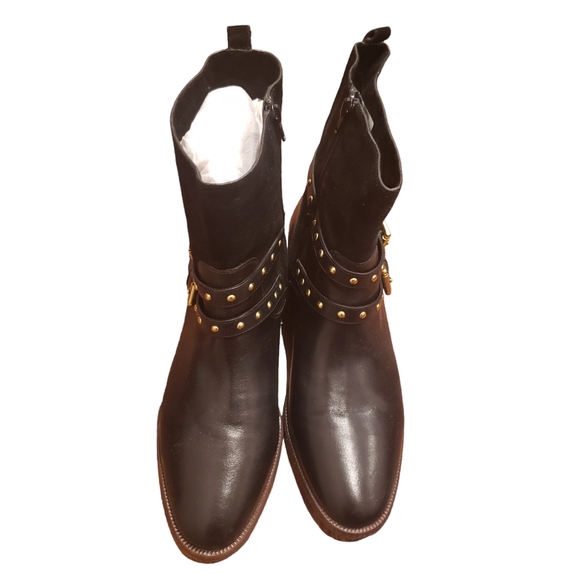 Coach leather and suede black boots size 11 - Picture 2 of 5